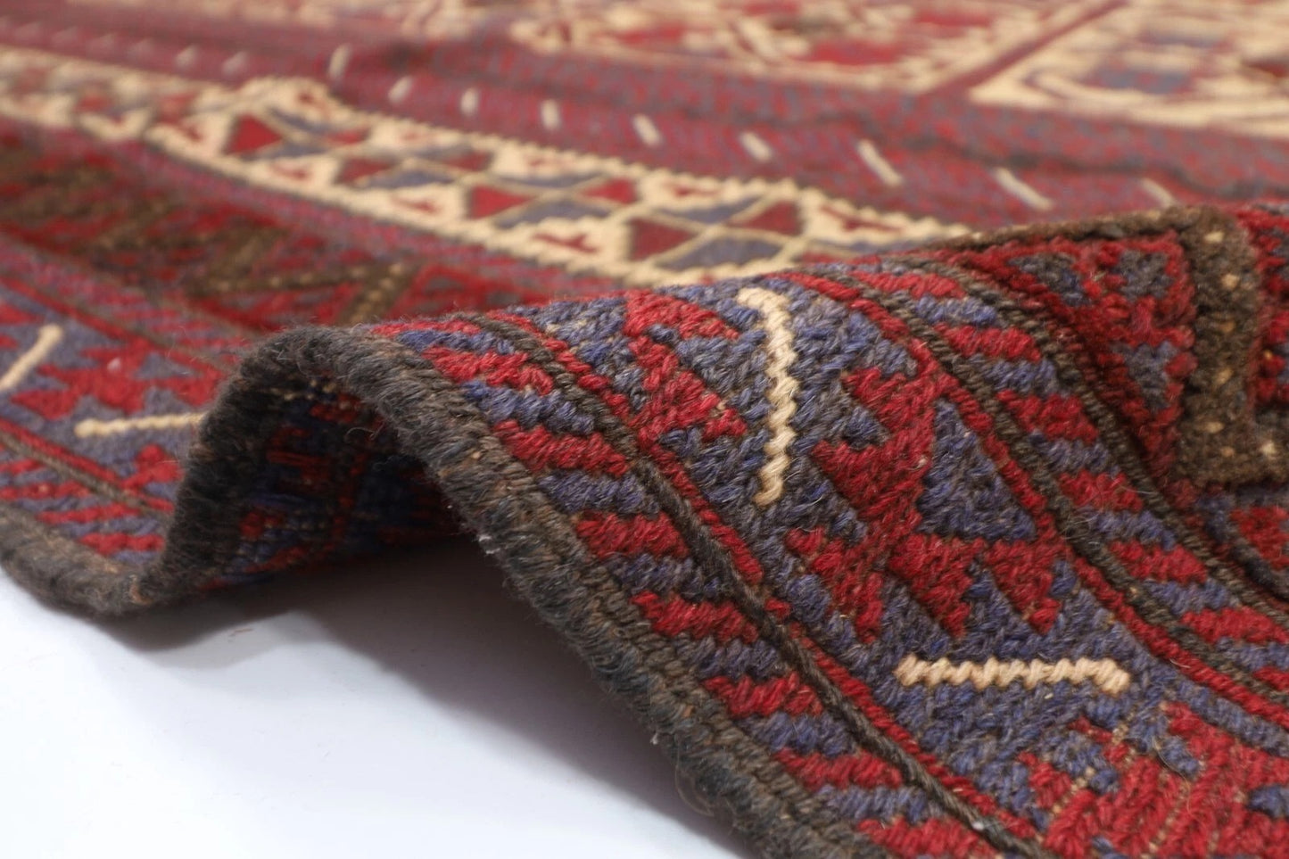 204 x 283 cm | Vintage Flat Weaved Kilim Afghan Tribal Hand Knotted Carpet