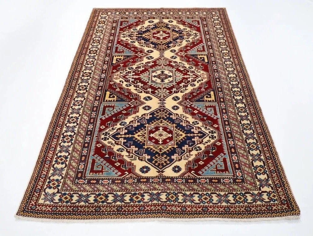 152 x 223 cm | Shirvan Tribal Hand Knotted Veg Dye Wool Carpet
