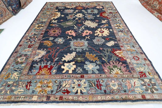 276 x 362 cm | beautiful navy oushak Afghan Hand Knotted Carpet