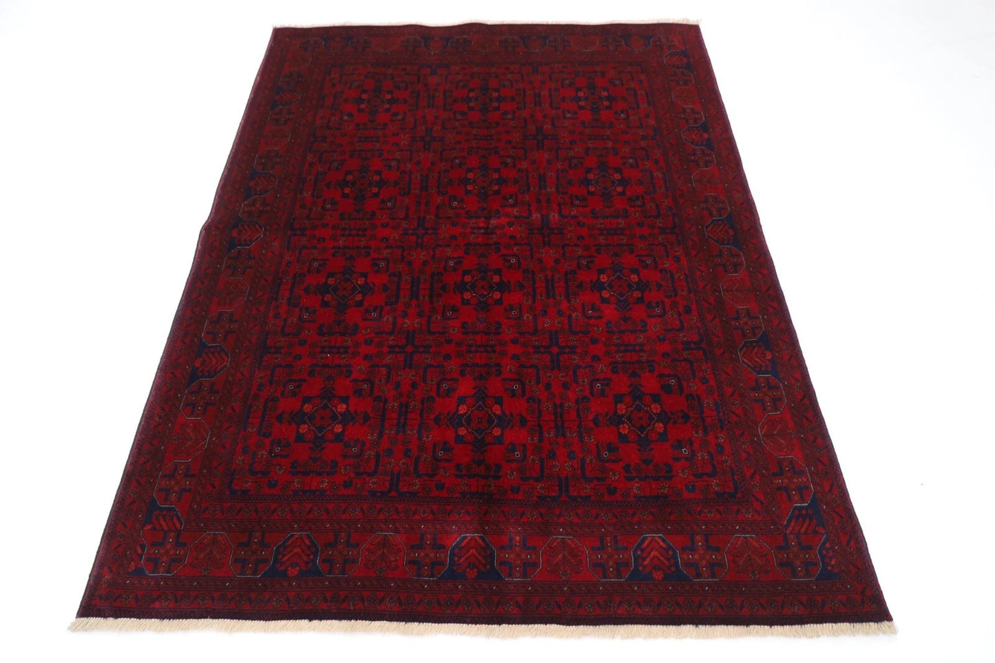 154 x 196 cm | Belgic Tribal Hand Knotted Wool Carpet