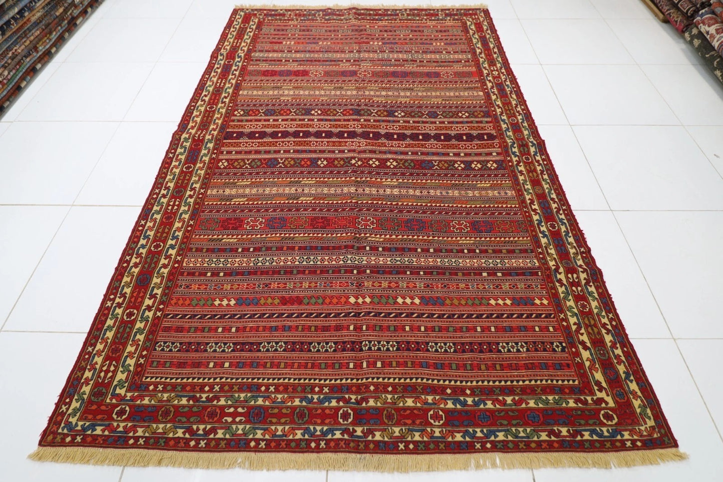 190 x 294 cm | Flat Weaved Kilim Tribal Hand Knotted Carpet