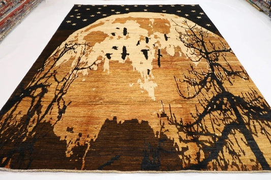 246 x 342 cm | Abstract Gabbeh Afghan Hand Knotted Carpet