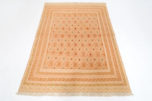 136 x 180 cm | Accent Afghan Tribal Hand Knotted Veg Dye Wool Carpet
