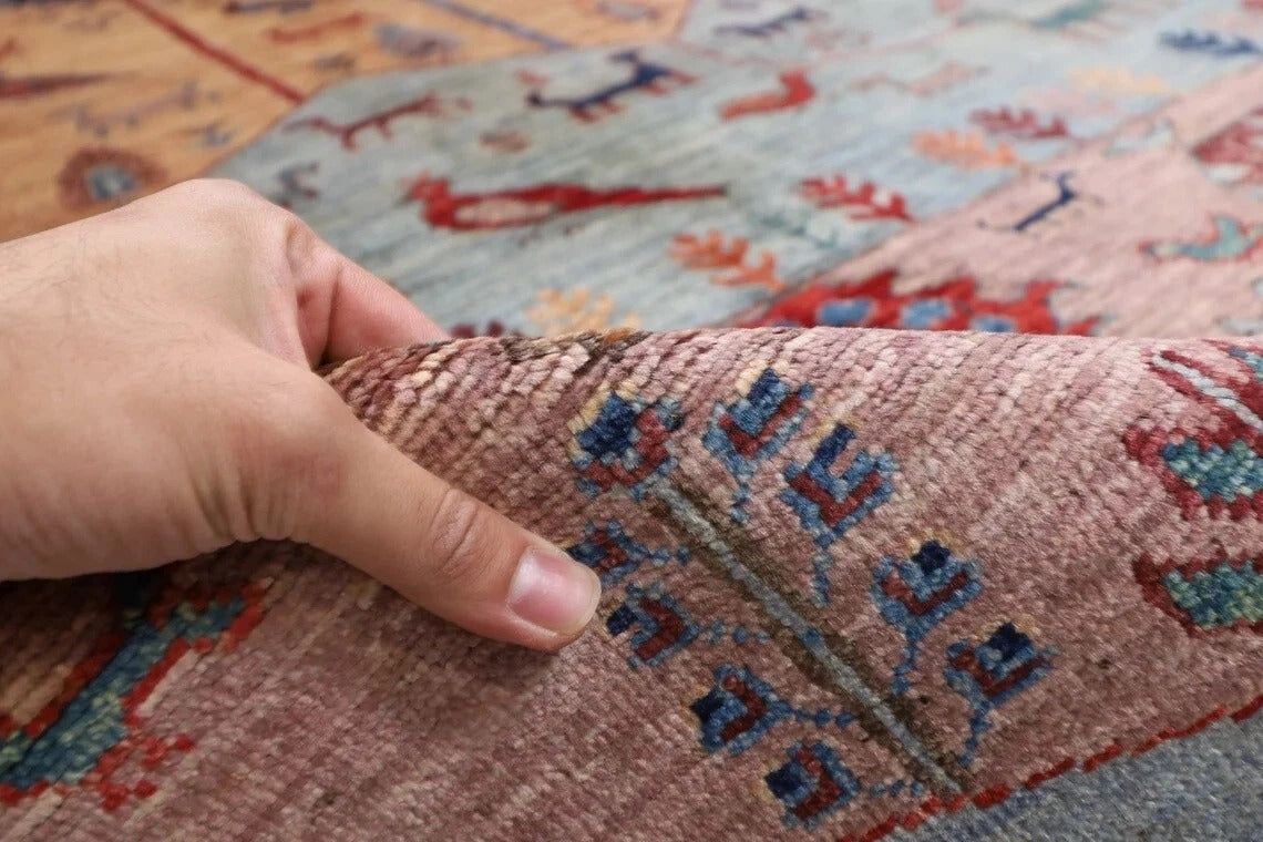 249 x 300 cm | Landscape Afghan Tribal Hand Knotted Carpet
