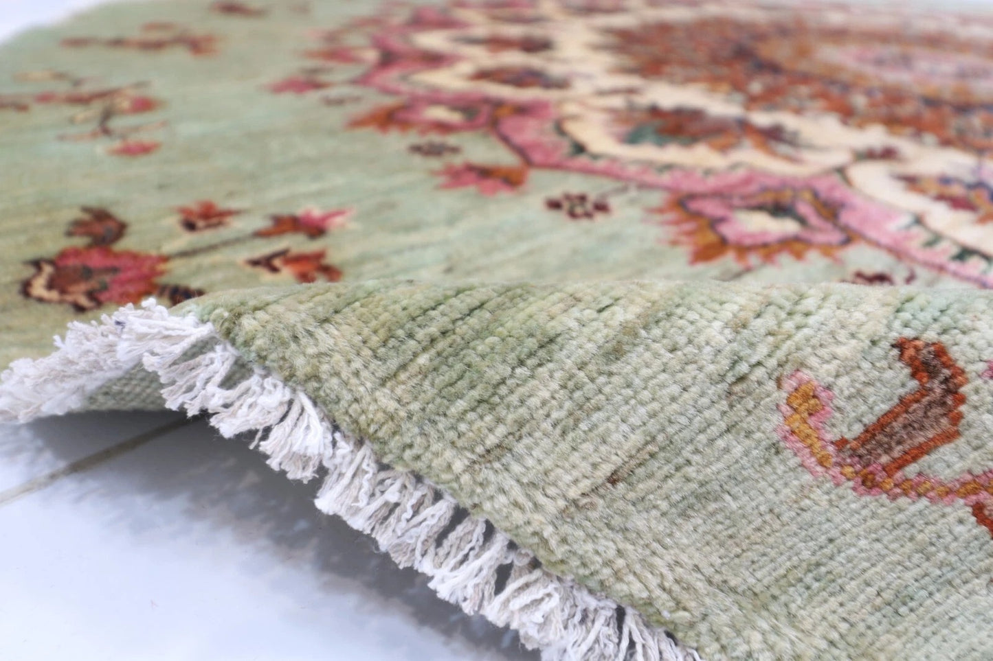 179 x 177 cm | Kazak Afghan Tribal Hand Knotted Wool Round Carpet