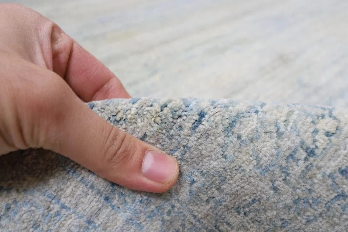 162 x 293 cm | Gabbeh Blue Afghan Tribal Hand Knotted Veg Dye Wool Carpet