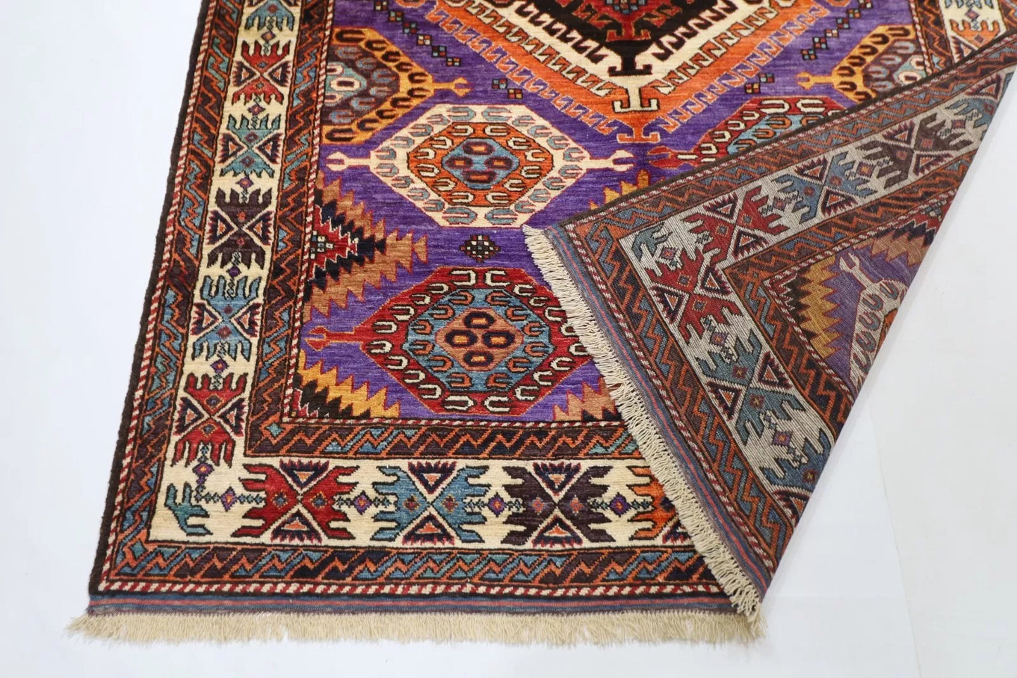 165 x 220 cm | Afghan Tribal Hand Knotted Veg Dye Wool carpet
