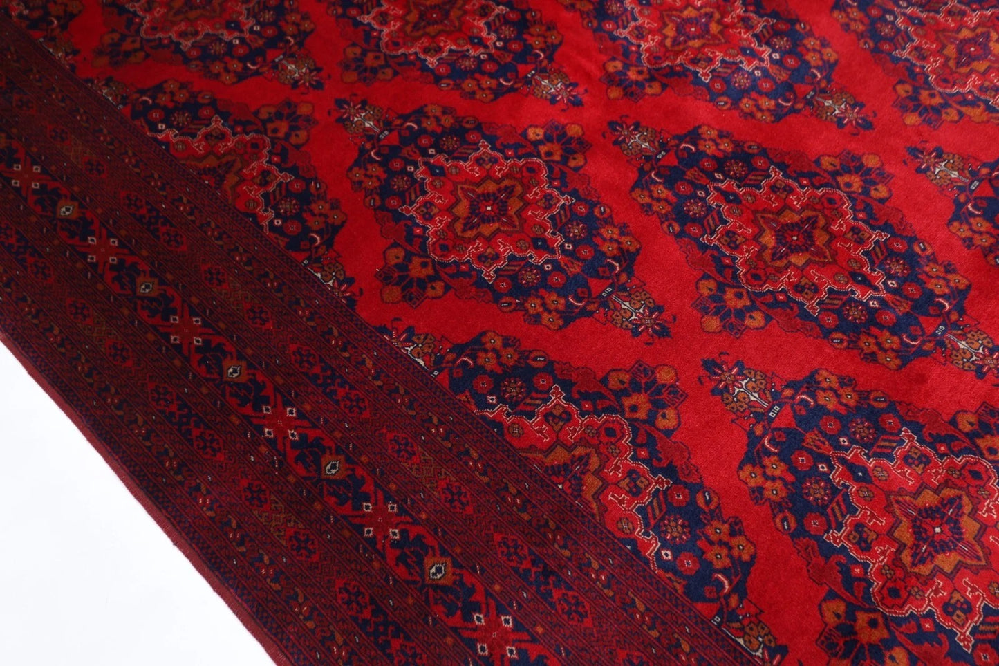 295 x 377 cm | Fine Belgic Afghan Tribal Hand Knotted Carpet