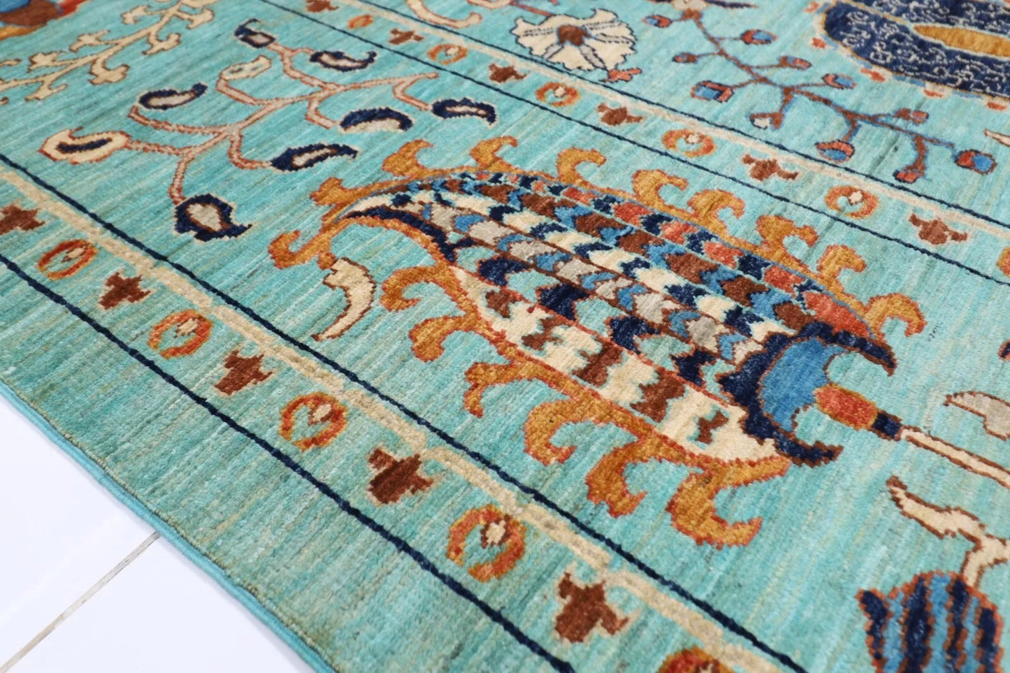 182 x 272 cm |  Suzani Afghan Tribal Hand Knotted Veg Dye Wool carpet