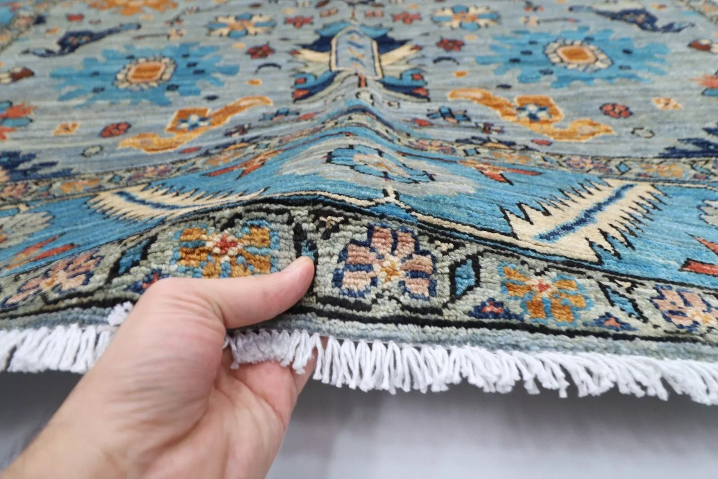 185 x 276 cm |  Bidjar Gray Afghan Tribal Hand Knotted Veg Dye Wool carpet