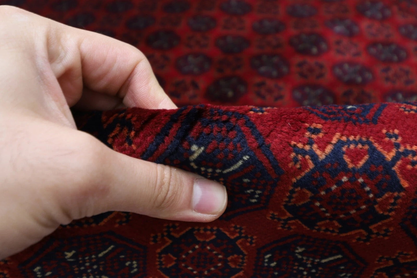146 x 202 cm | Fine Mori Bokhara Tribal Hand Knotted Veg Dye Wool Carpet