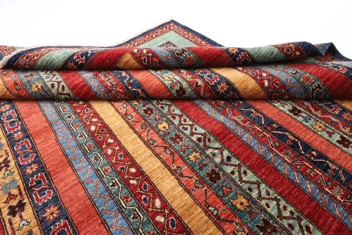 273 x 344 cm | Shawl Afghan Tribal Hand Knotted Carpet