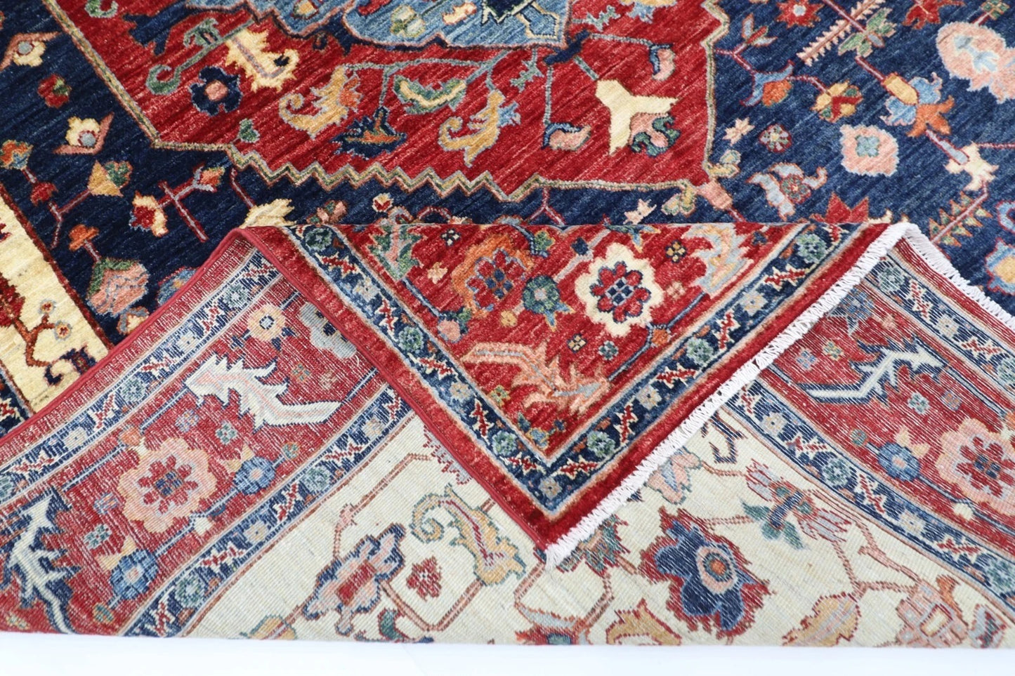 202 x 294 cm | Serapi Afghan Tribal Hand Knotted Carpet
