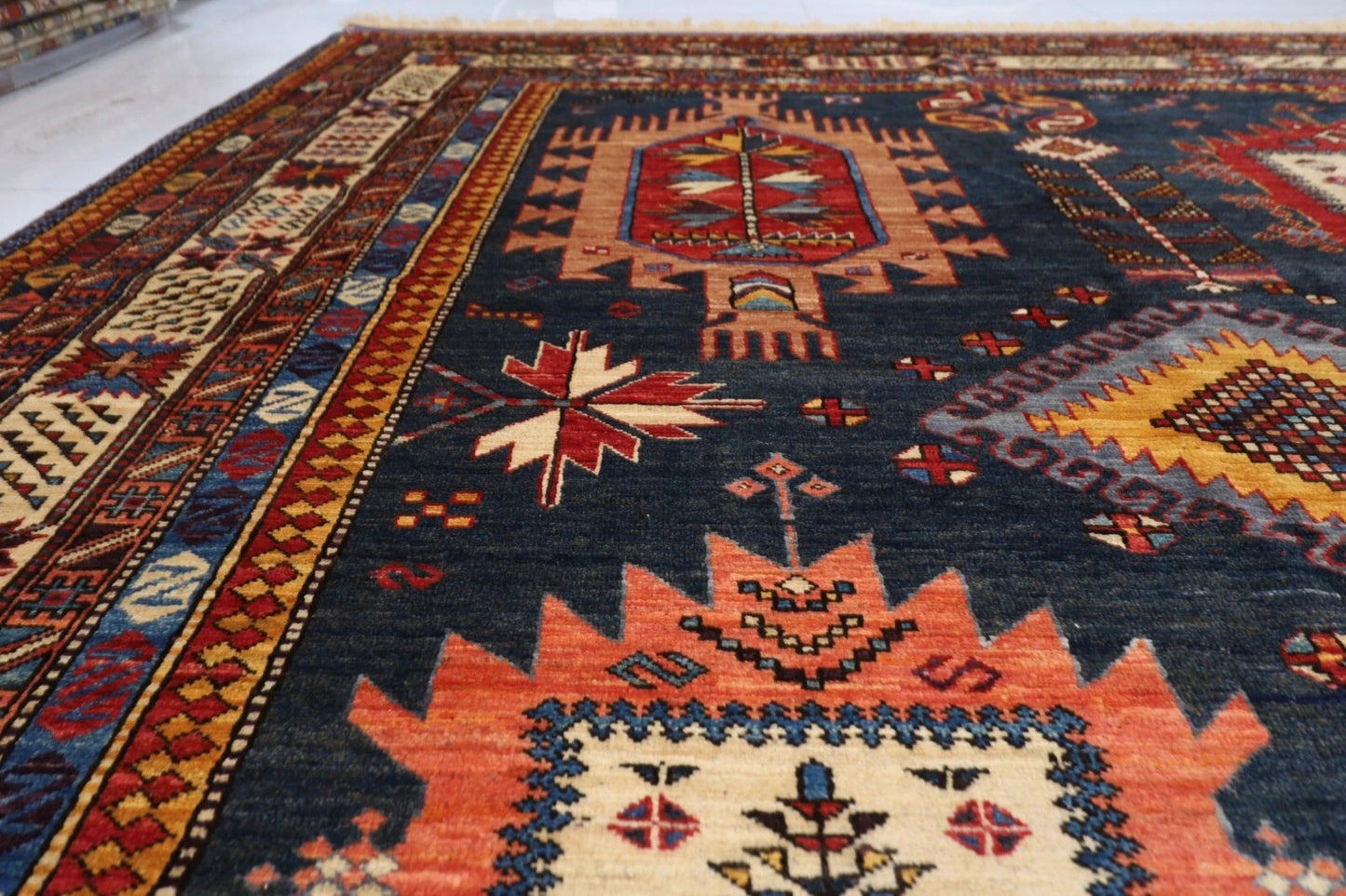 320 x 390 cm | Waziri Afghan Tribal Hand Knotted Carpet