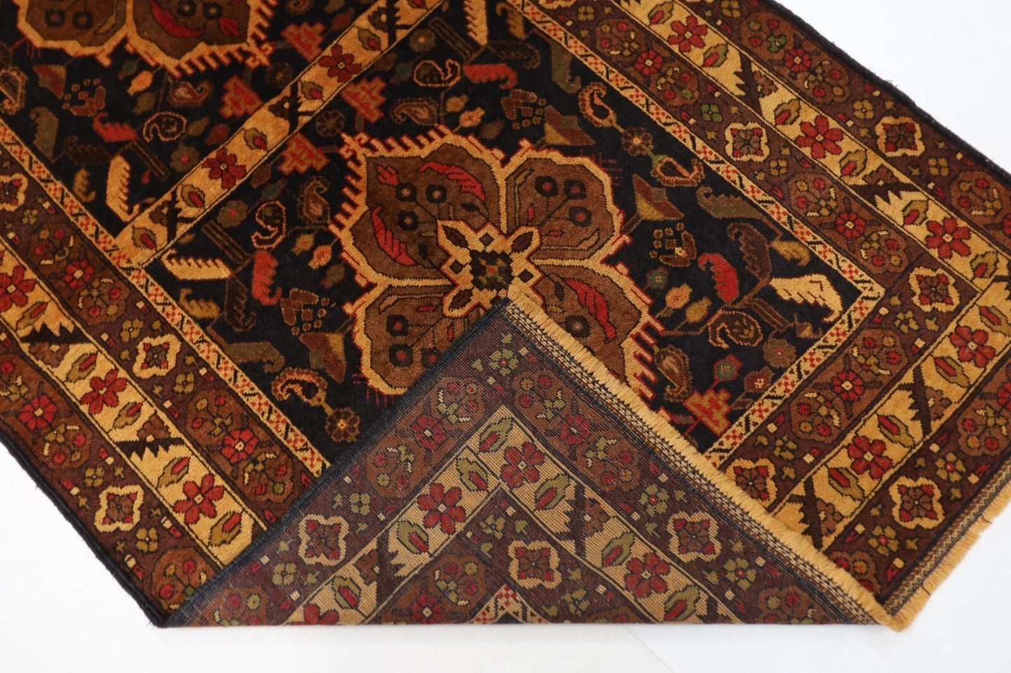115 x 200 cm | Baluch Afghan Tribal Hand Knotted Veg Dye Wool carpet