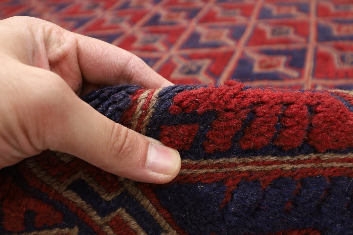 202 x 265 cm | Flat Weaved Carpet Kilim Afghan Tribal Hand Knotted Carpet