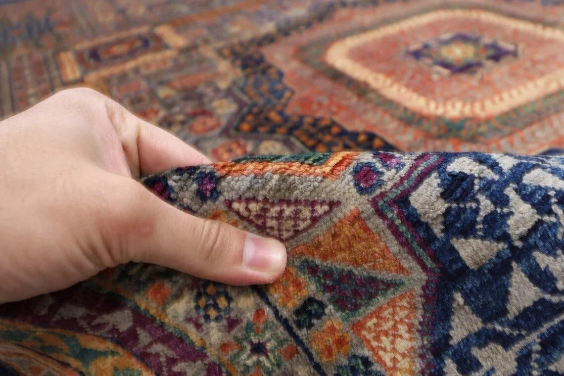 250 x 295 cm | Mamluk Afghan Tribal Hand Knotted Carpet