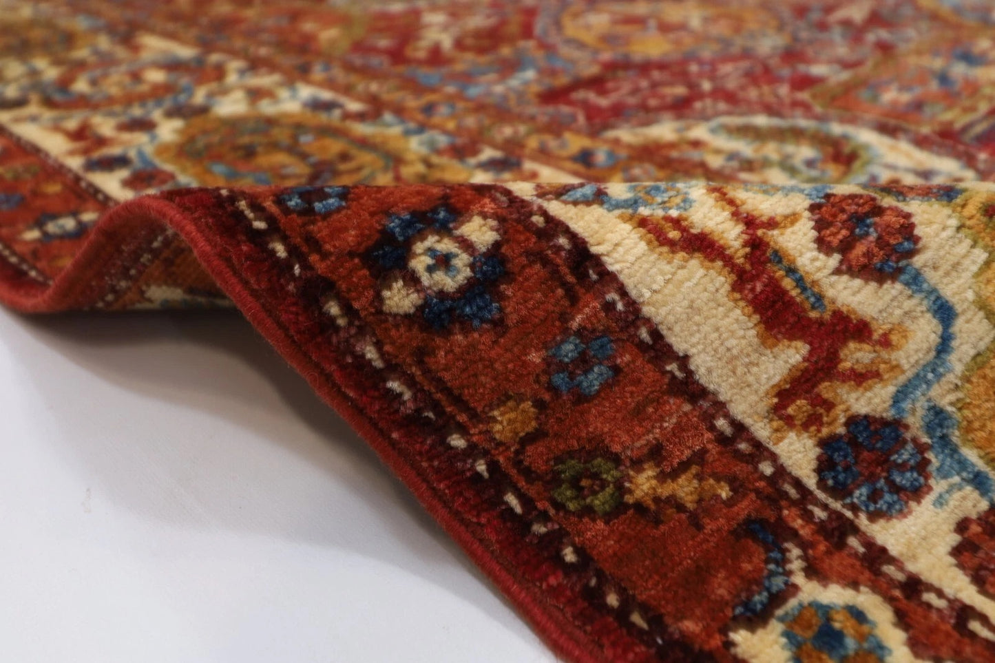 154 x 203 cm | Kerman Afghan Tribal Hand Knotted Veg Dye Wool Carpet
