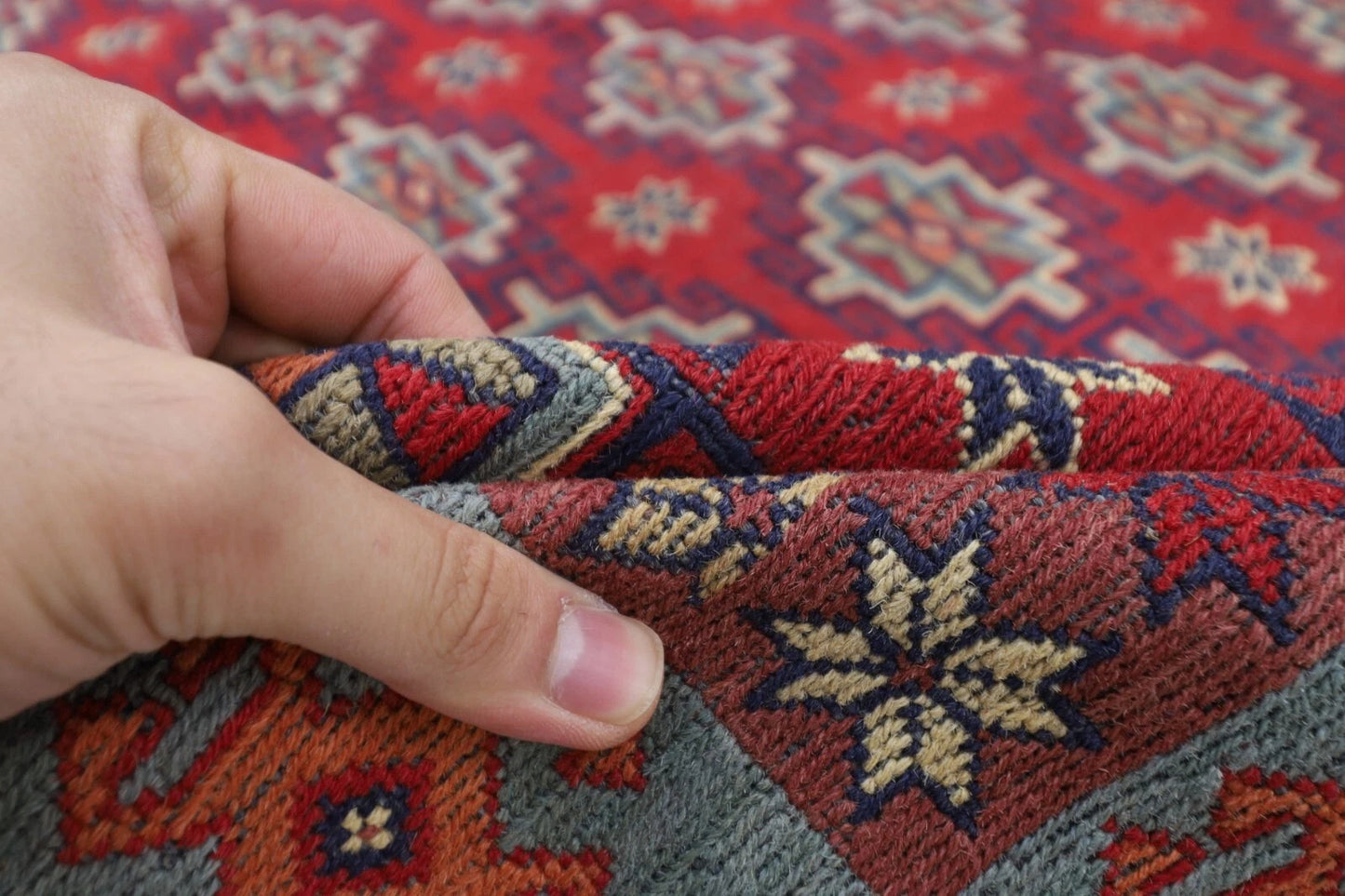149 x 202 cm | Sumak Tribal Hand Knotted Veg Dye Wool Kilim