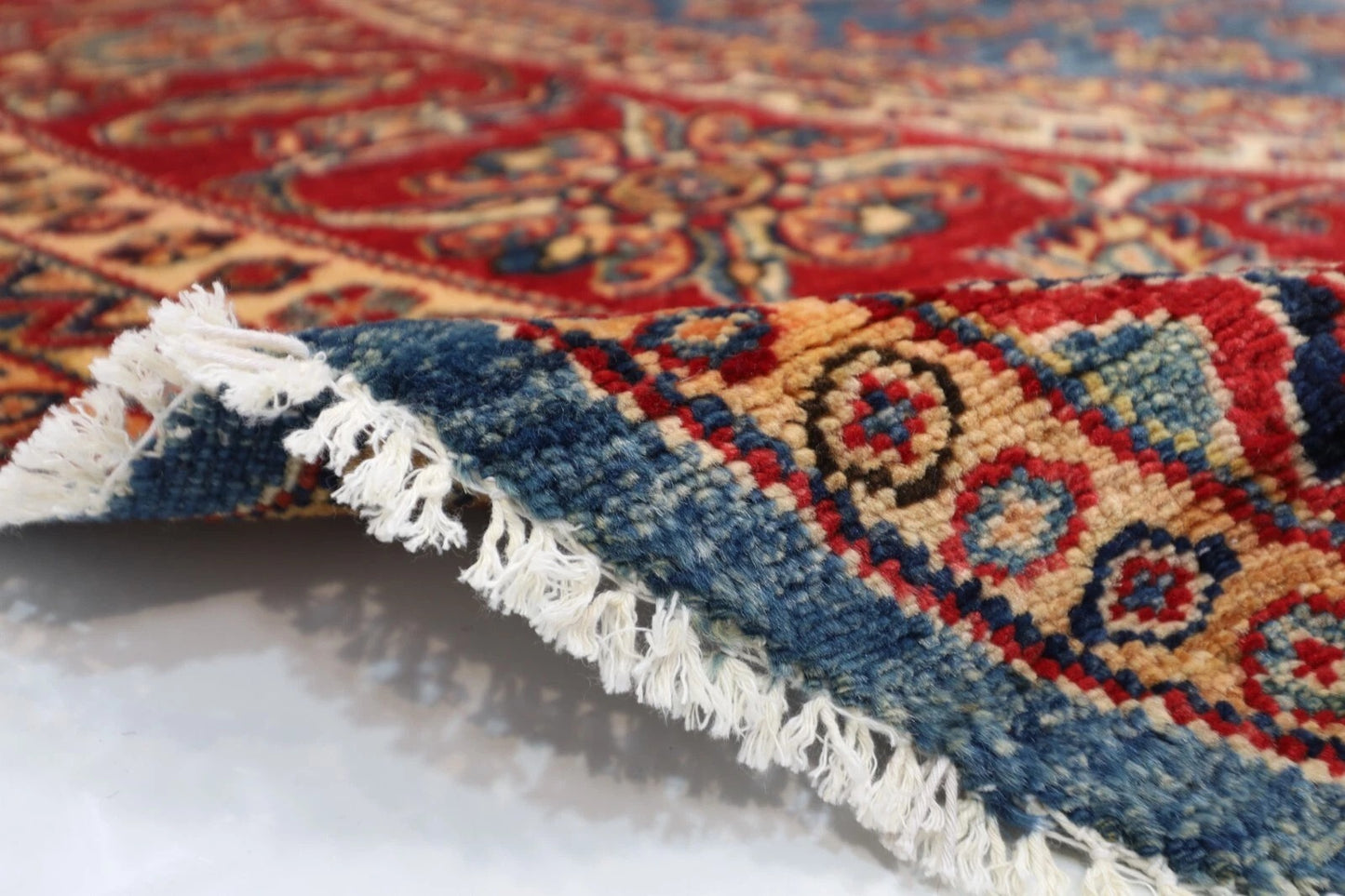 305 x 310 cm | Kazak Afghan Tribal Hand Knotted Wool Round Carpet