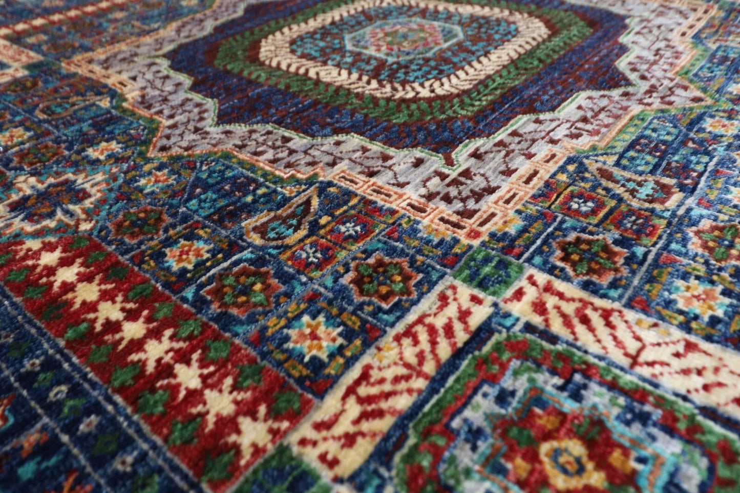 175 x 242 cm | Mamluk Afghan Tribal Hand Knotted Veg Dye Wool Carpet