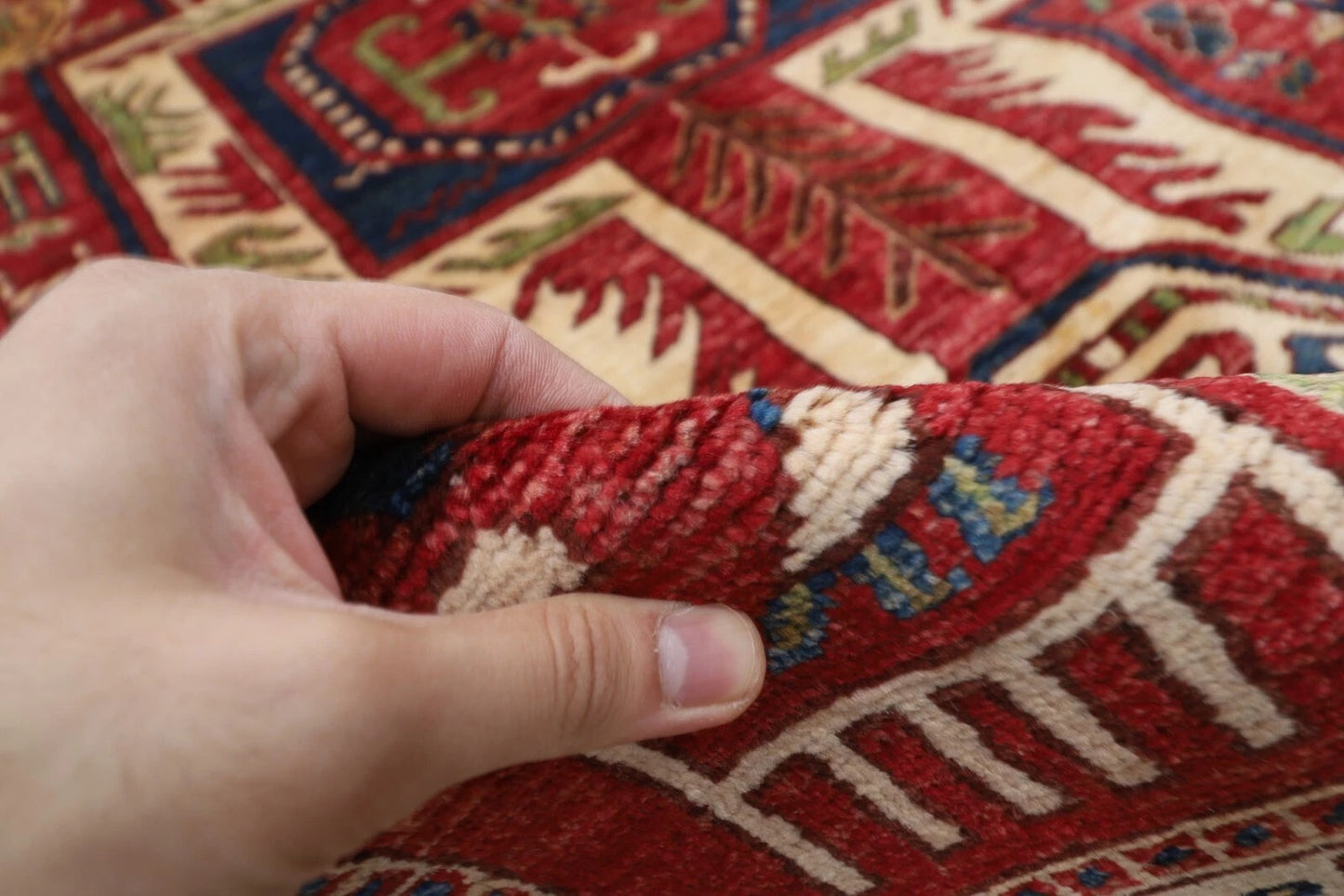 173 x 238 cm | Serapi Afghan Tribal Hand Knotted Veg Dye Wool Carpet