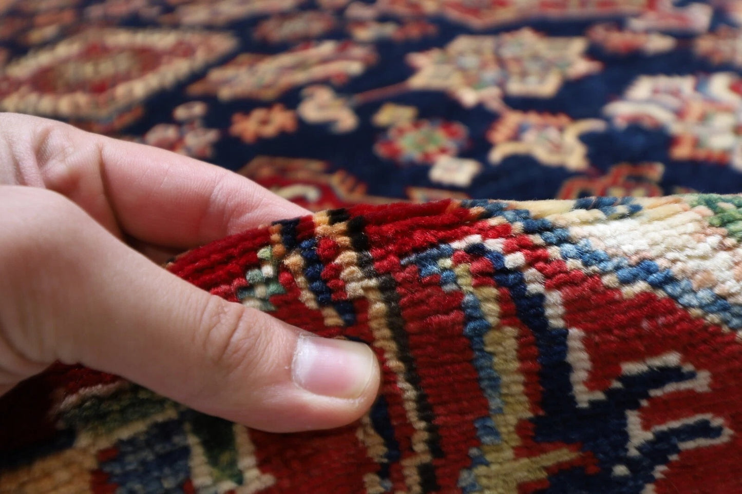 278 x 276 cm | Kazak Afghan Tribal Hand Knotted Wool Round Carpet