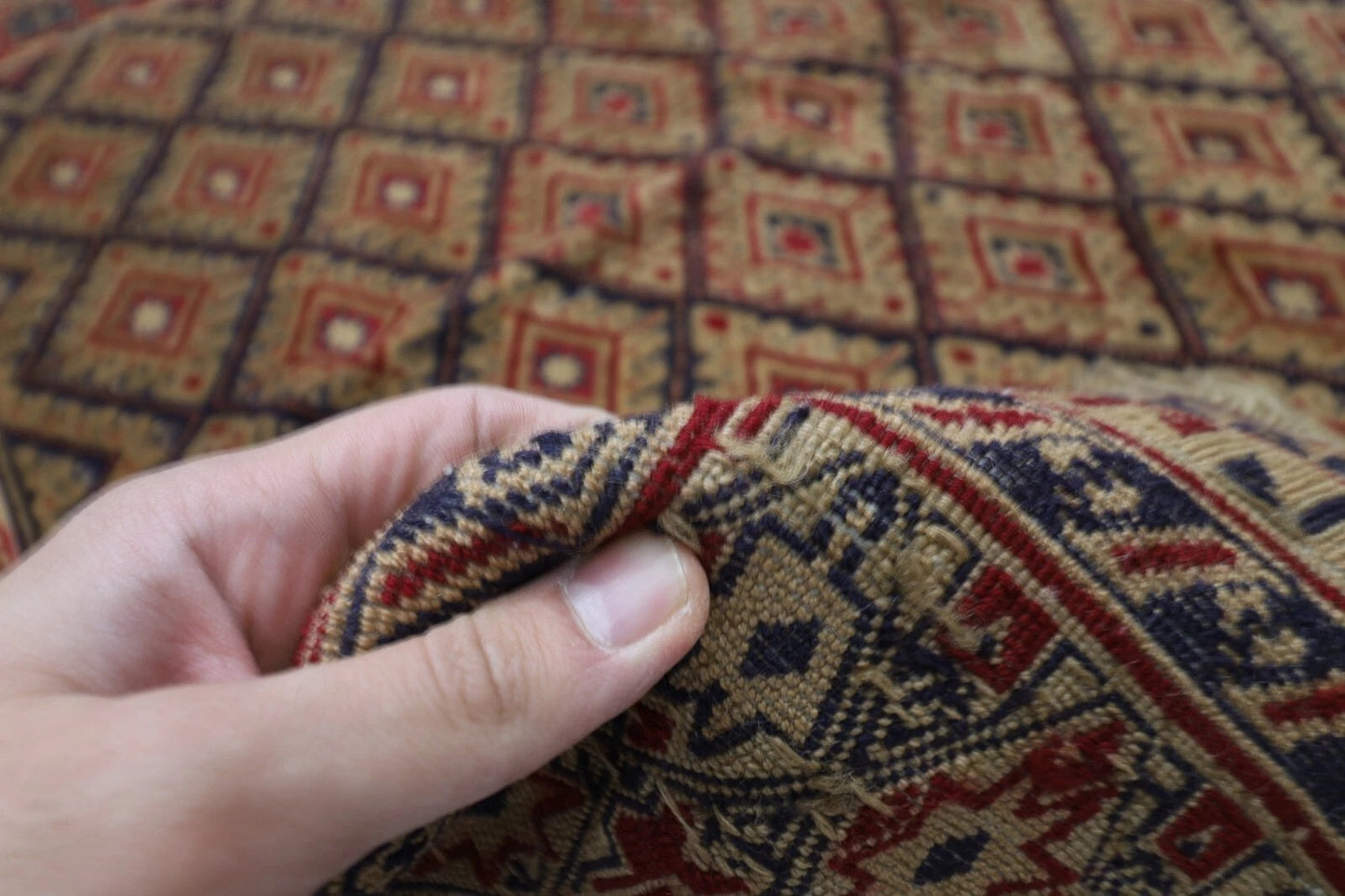 149 x 164 cm | Accent Afghan Tribal Hand Knotted Veg Dye Wool carpet