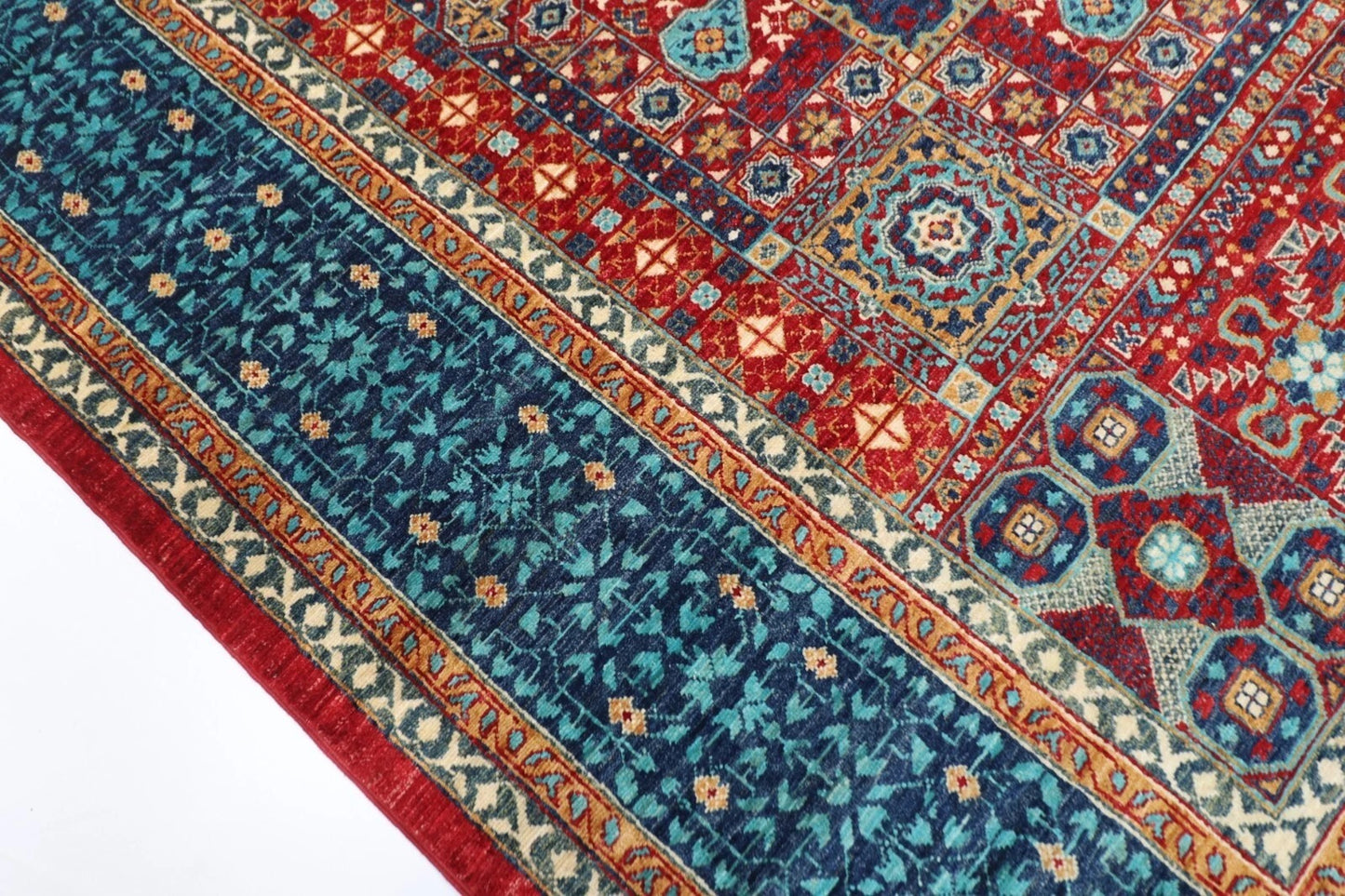 249 x 294 cm | Mamluk Afghan Tribal Hand Knotted Carpet
