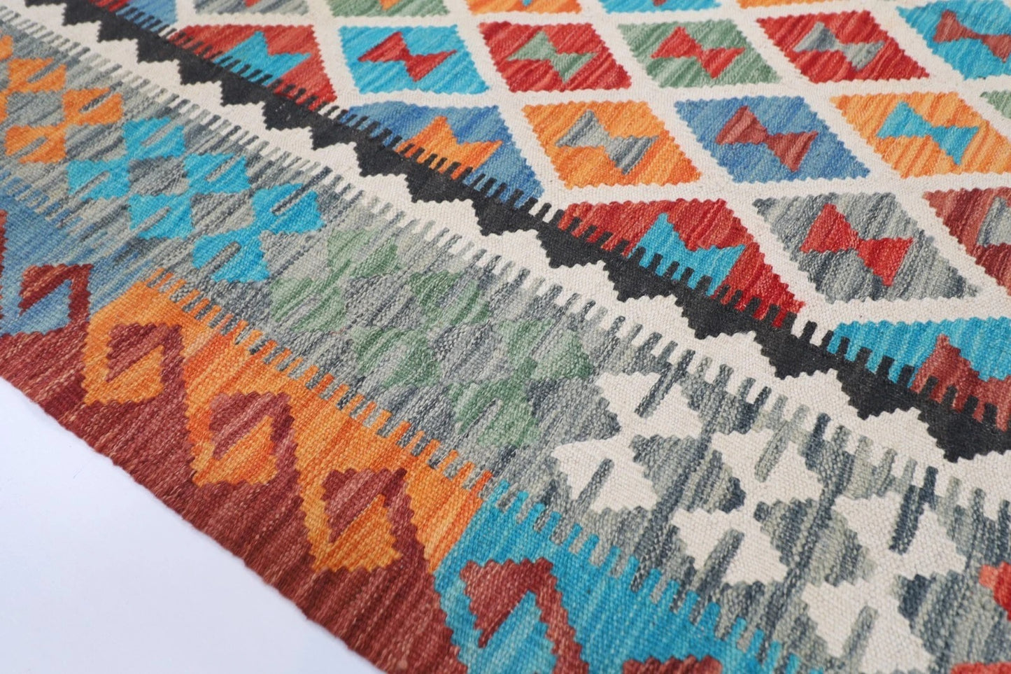 155 x 202 cm | Kilim Afghan Tribal Hand Knotted Veg Dye Wool carpet