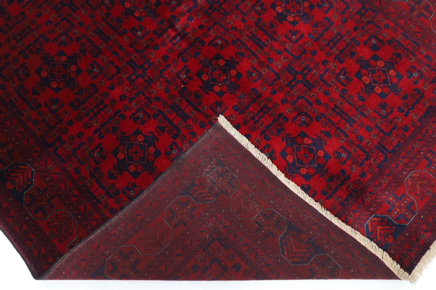 154 x 196 cm | Belgic Tribal Hand Knotted Wool Carpet