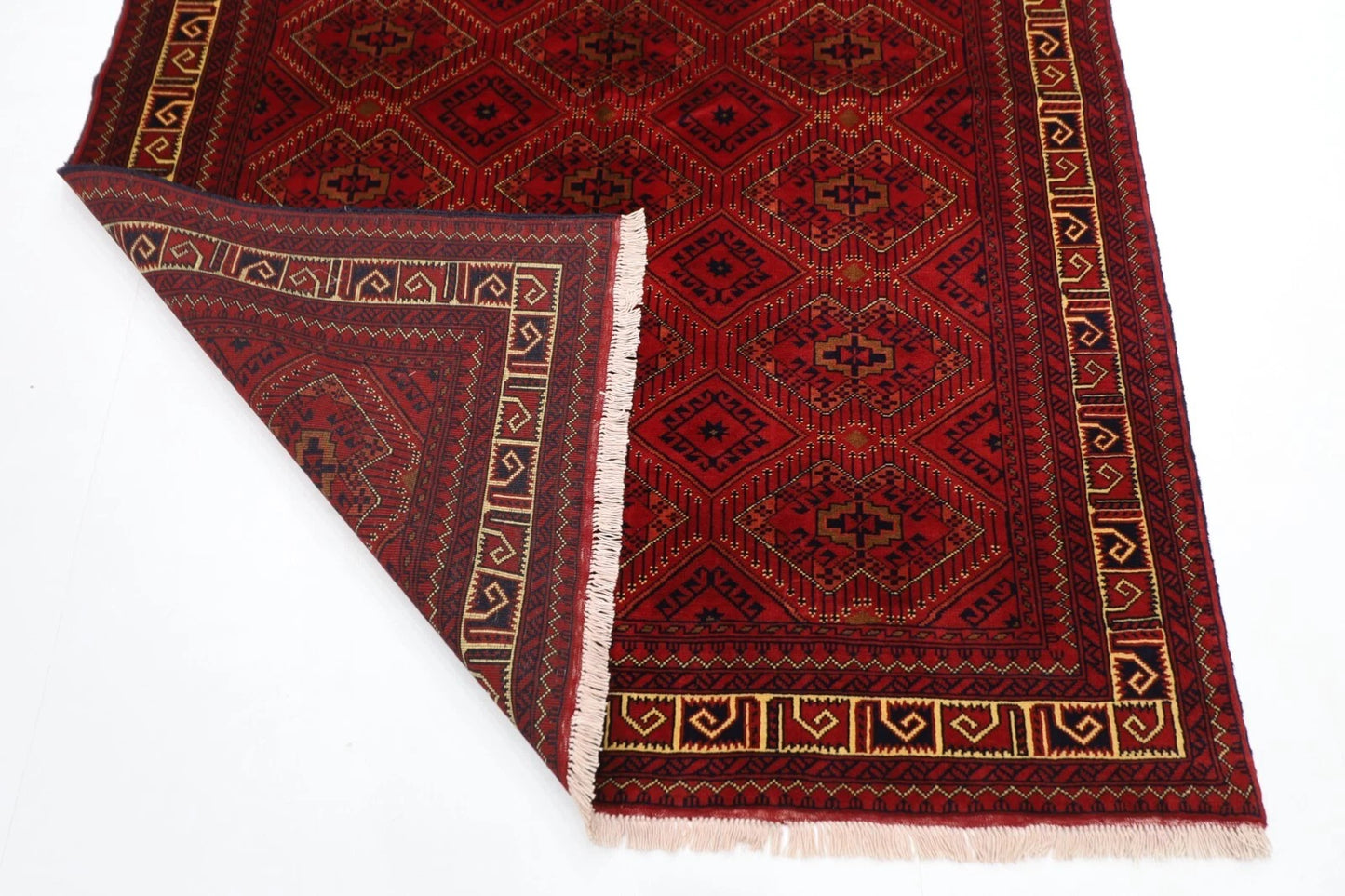 151 x 197 cm | Afghan Tribal Hand Knotted Veg Dye Wool Carpet