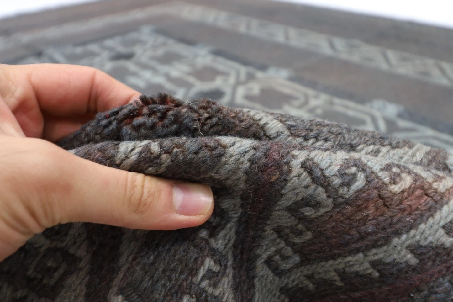 180 x 250 cm | Over Dye Afghan Tribal Hand Knotted Veg Dye Wool Carpet
