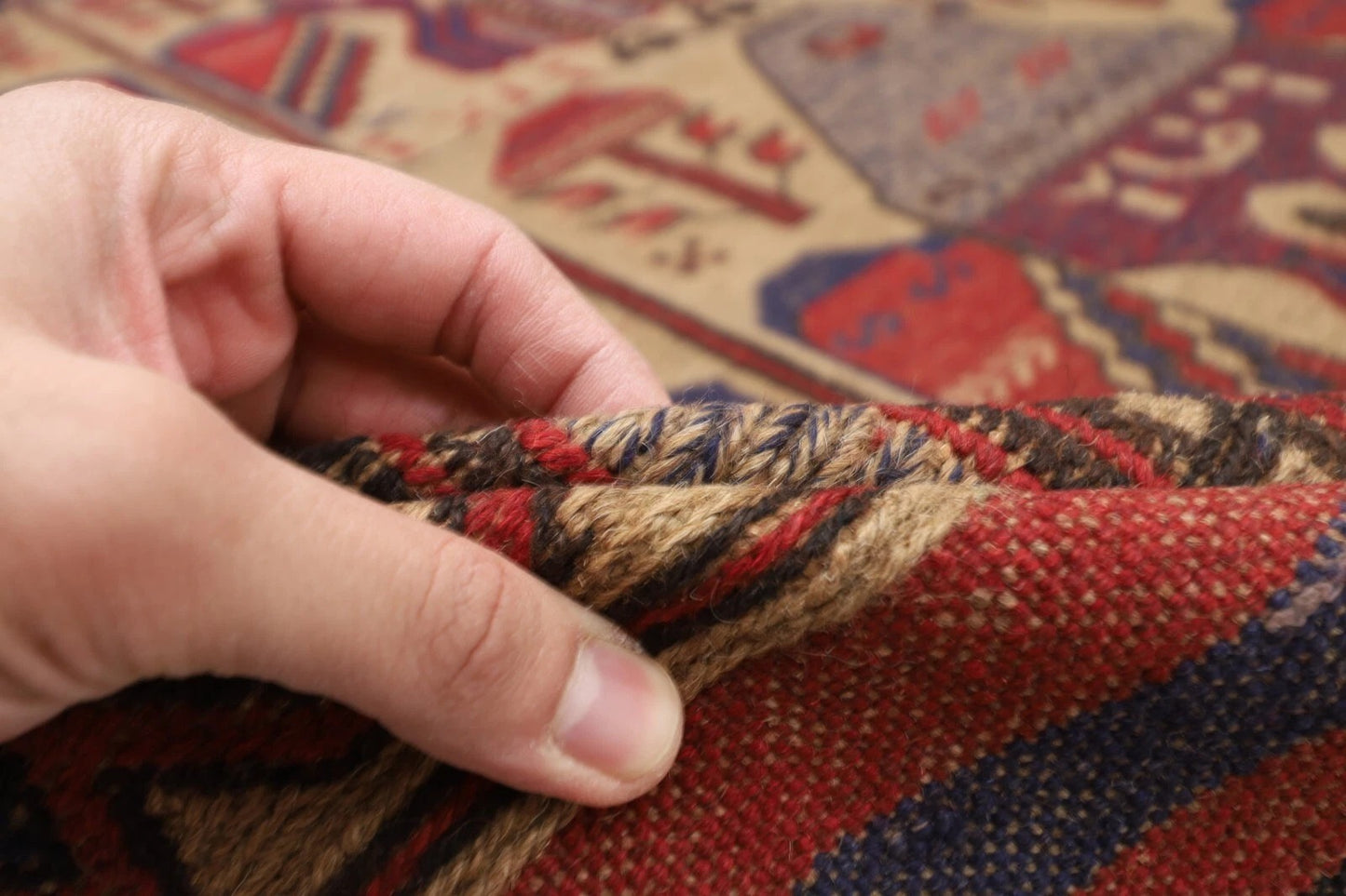 187 x 284 cm | Barjesta Flat Weaved Afghan Tribal Hand Knotted Wool Carpet kilim