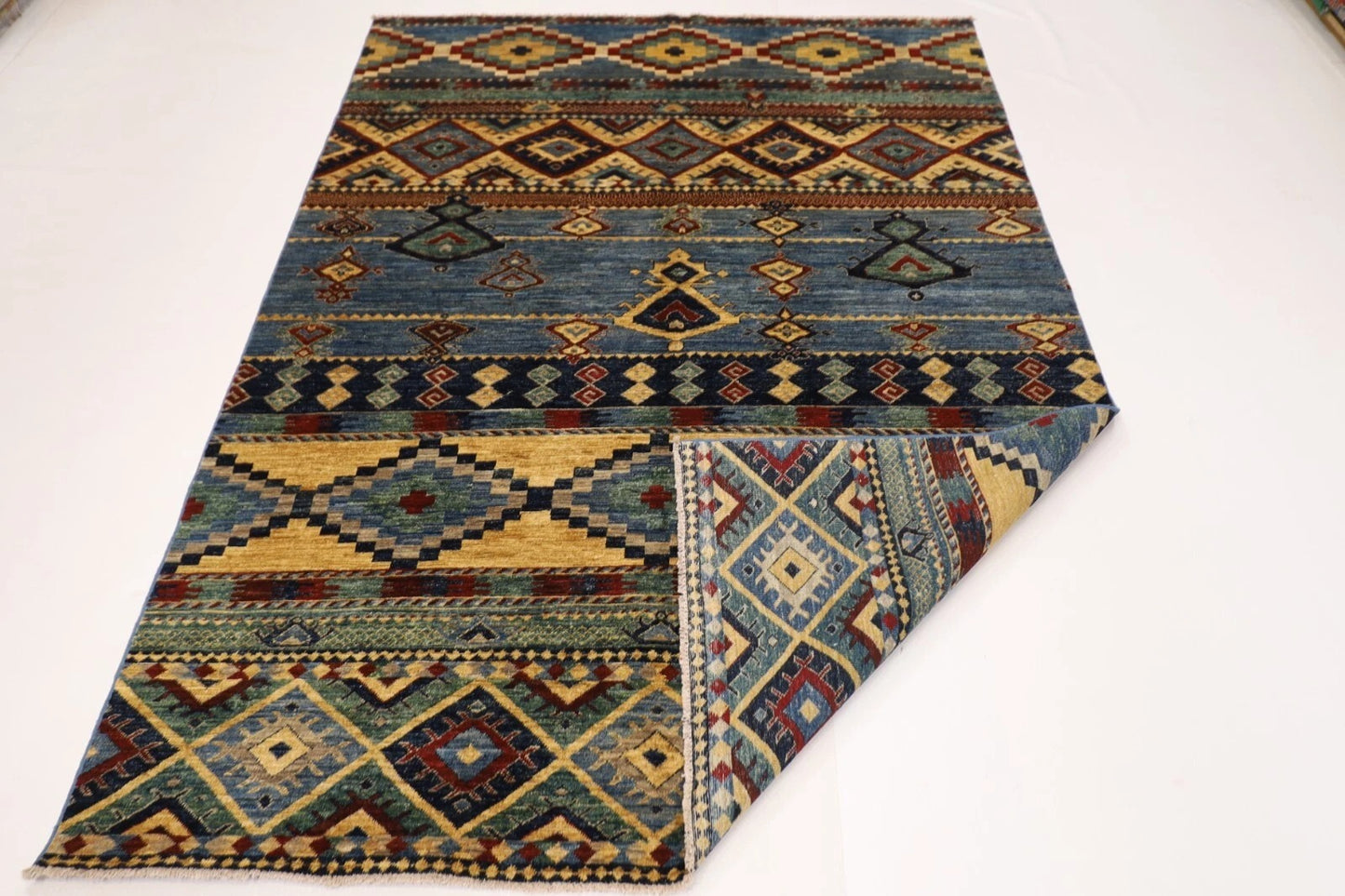 187 x 268 cm | Gabbeh Afghan Tribal Hand Knotted Veg Dye Wool carpet