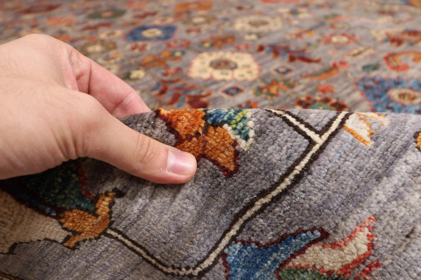 188 x 273 cm | Bidjar Gray Afghan Tribal Hand Knotted Veg Dye Wool carpet