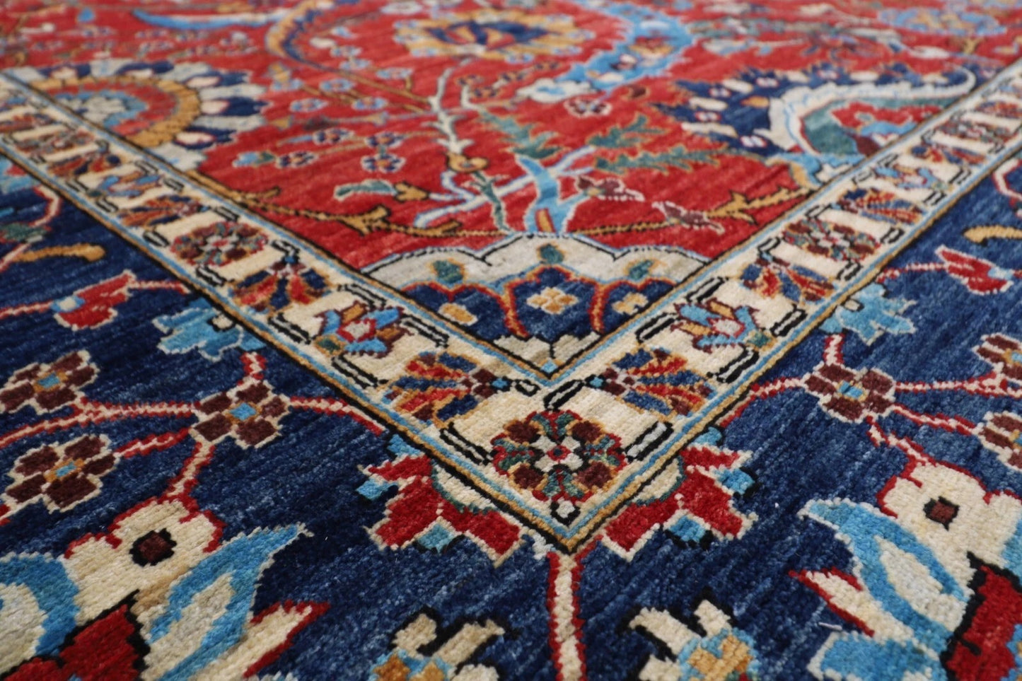 306 x 412 cm | Sickle Leaf Afghan Hand Knotted Carpet