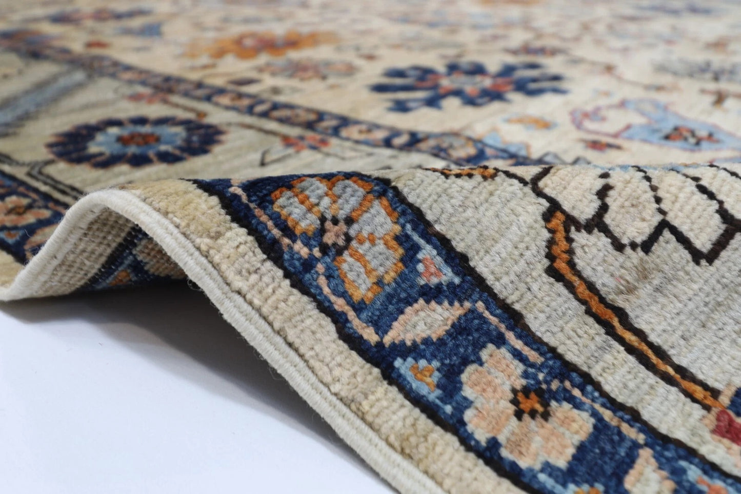 180 x 278 cm |  Bidjar Beige Afghan Tribal Hand Knotted Veg Dye Wool carpet
