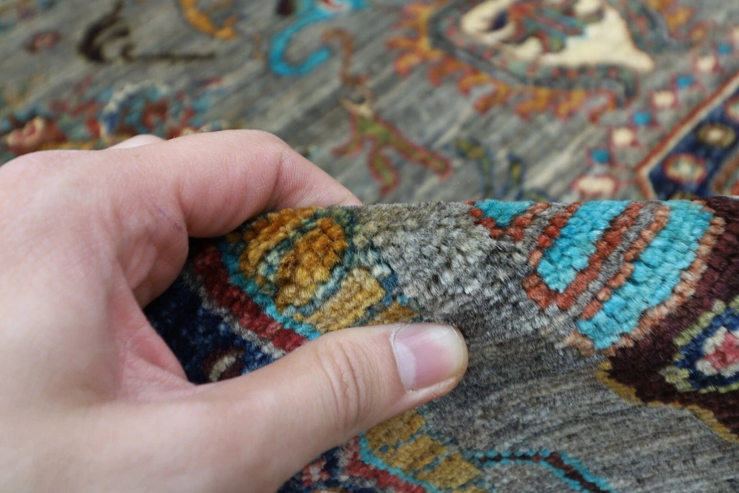 207 x 293 cm | Waziri Afghan Tribal Hand Knotted Carpet