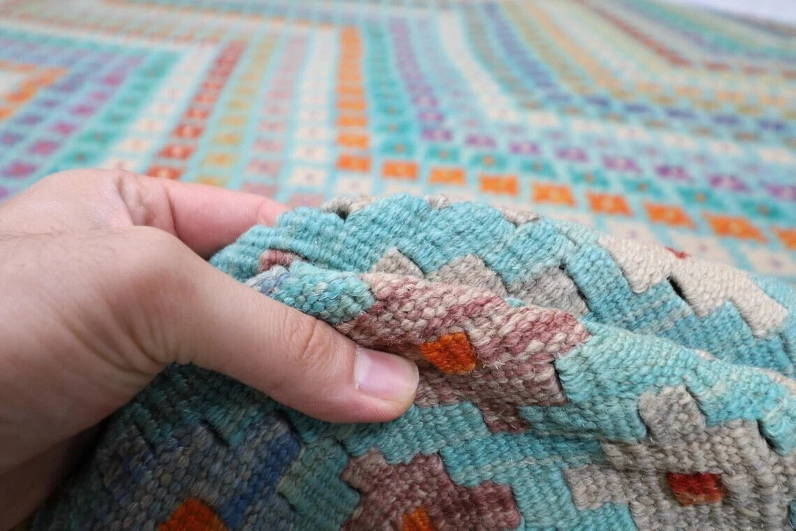 313 x 396 cm | Flat Weaved Afghan Tribal Hand Knotted Kilim