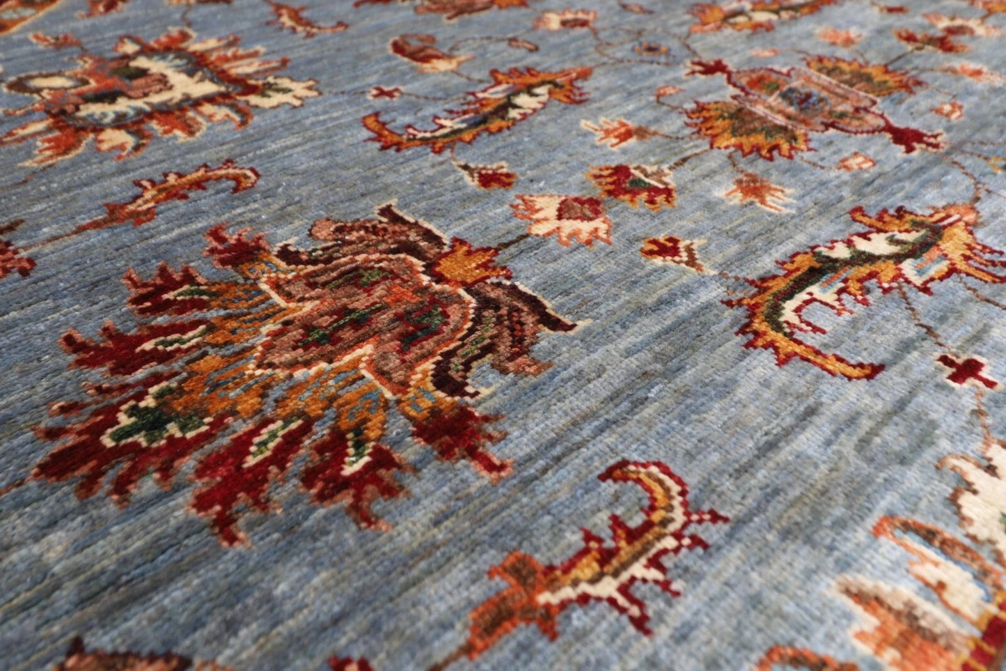 205 x 200 cm | Oriental Afghan Tribal Hand Knotted Wool Round Carpet