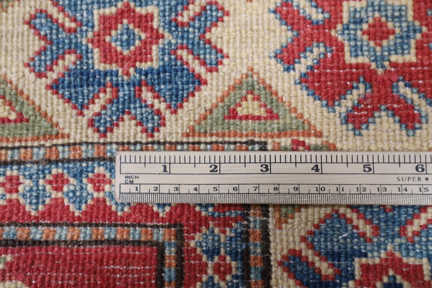 120 x 160 cm | Kazak Afghan Tribal Hand Knotted Veg Dye Wool carpet