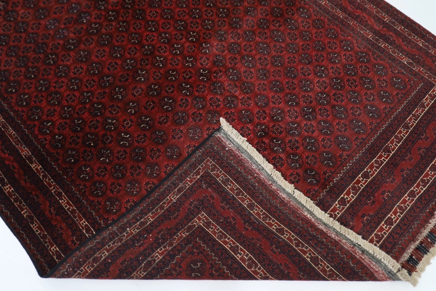 151 x 200 cm | Bokhara Tribal Hand Knotted Veg Dye Wool Carpet