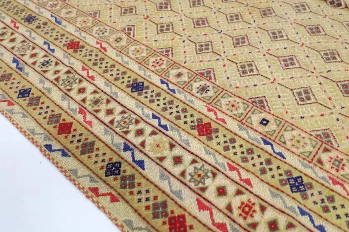 160 x 186 cm | Flat Weave Afghan Tribal Hand Knotted Veg Dye Wool Kilim