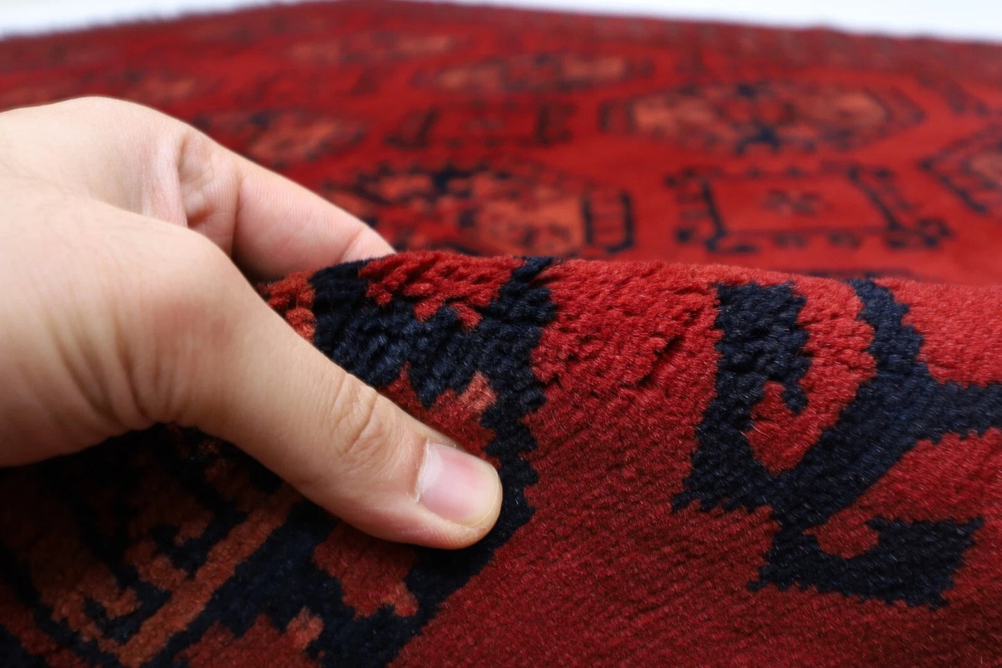 211 x 298 cm | Bokhara Afghan Tribal Hand Knotted Carpet