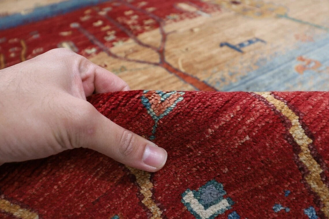 253 x 301 cm | Landscape Afghan Tribal Hand Knotted Carpet