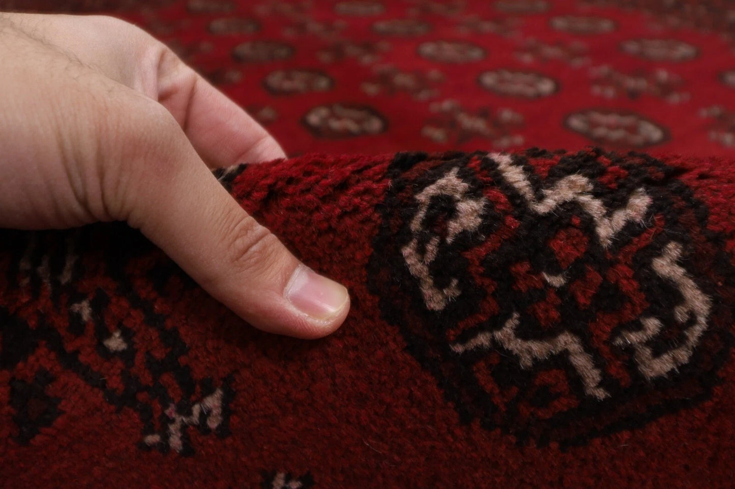 200 x 293 cm | Akja Bokhara Afghan Tribal Hand Knotted Carpet