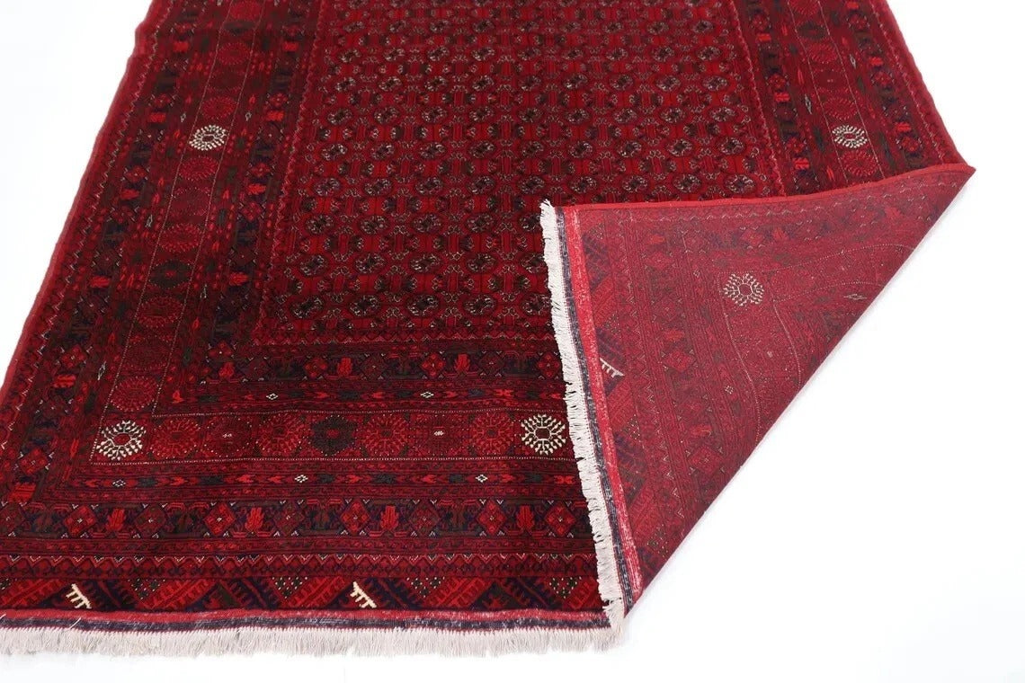 199 x 298 cm | Bokhara Afghan Tribal Hand Knotted Carpet