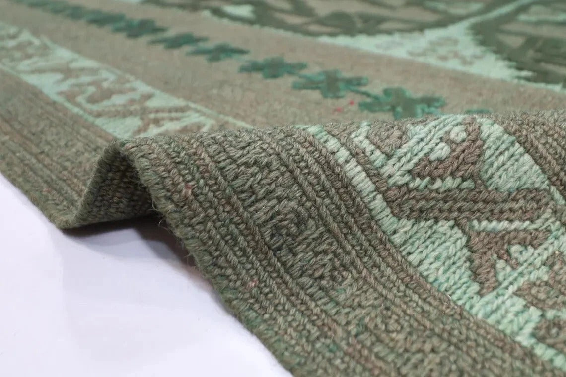 182 x 264 cm | Barjesta Flat Weaved Afghan Tribal Hand Knotted Over dye Wool Carpet Kilim