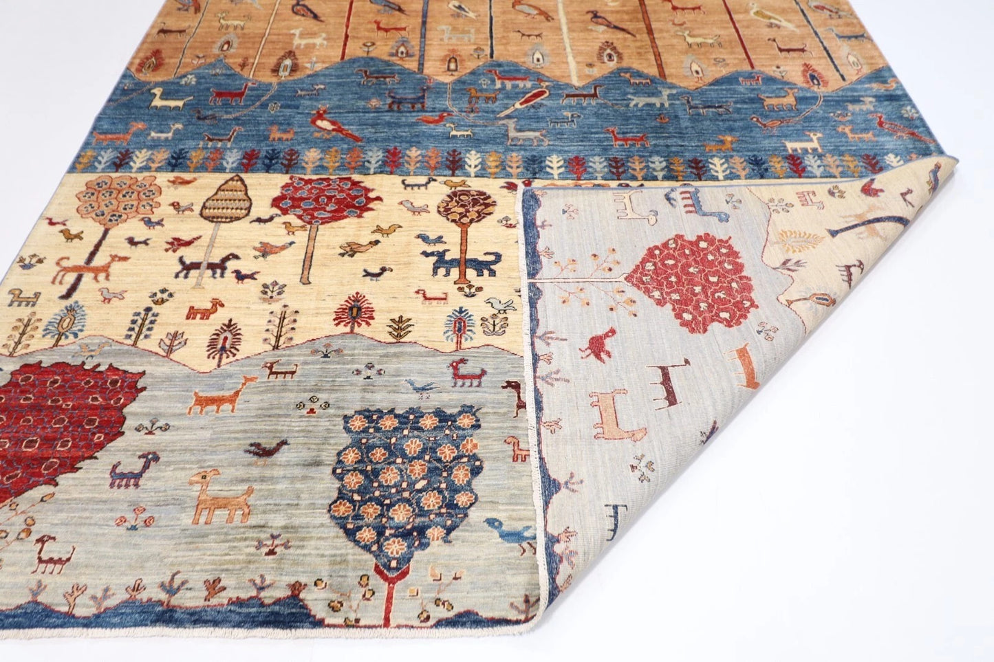 245 x 300 cm | Landscape Afghan Tribal Hand Knotted Carpet